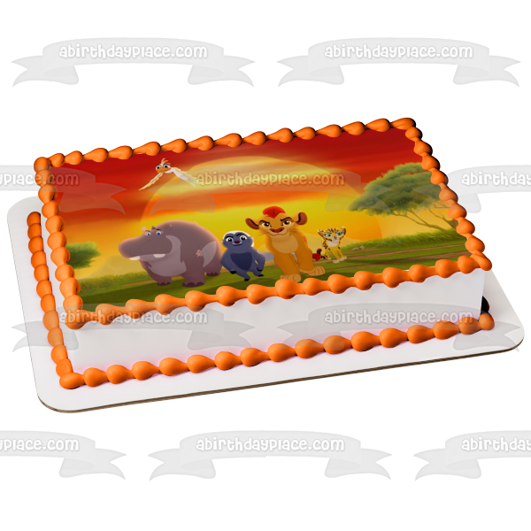 Decoración comestible para tarta con diseño de la Guardia del León 3 Kion Bunga Fuli Ono y Beshte ABPID05741 