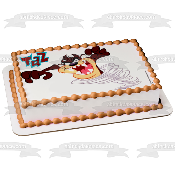 Looney Tunes Demonio de Tazmania y un tornado Adorno comestible para tarta Imagen ABPID05762 