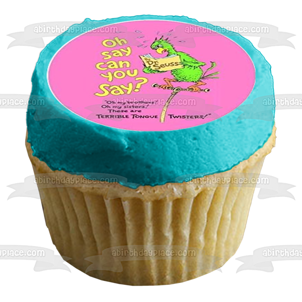 Dr. Seuss el Lorax El gato con sombrero y Horton escucha a quién Imágenes comestibles para cupcakes ABPID01641 