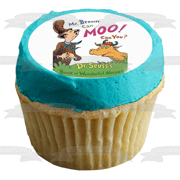 Dr. Seuss el Lorax El gato con sombrero y Horton escucha a quién Imágenes comestibles para cupcakes ABPID01641 