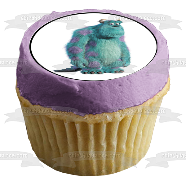 Monsters Inc James P. 'Sulley' Sullivan Mike Wazowski and Boo Edible Cupcake Topper Images ABPID01800