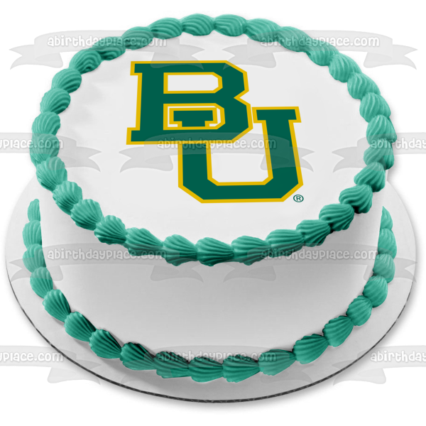 Imagen comestible para decoración de tarta con el logotipo de los osos de la Universidad de Baylor ABPID05793 