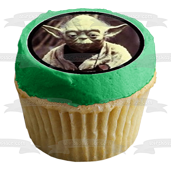 Imágenes de decoración comestible para cupcakes con el logotipo de Star Wars, Yoda, Luke Skywalker y Darth Vader, ABPID03213 