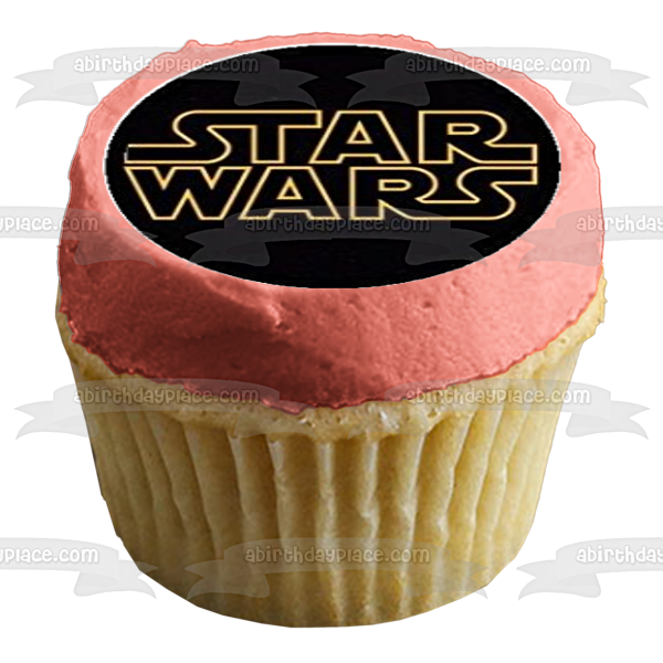 Imágenes de decoración comestible para cupcakes con el logotipo de Star Wars, Yoda, Luke Skywalker y Darth Vader, ABPID03213 