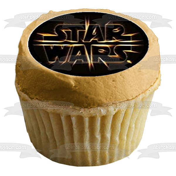 Imágenes de decoración comestible para cupcakes con el logotipo de Star Wars, Yoda, Luke Skywalker y Darth Vader, ABPID03213 