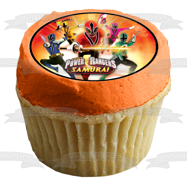 Power Rangers Super Samurai Red Ranger Jayden Blue Ranger y Kevin Imágenes comestibles para cupcakes ABPID03217 