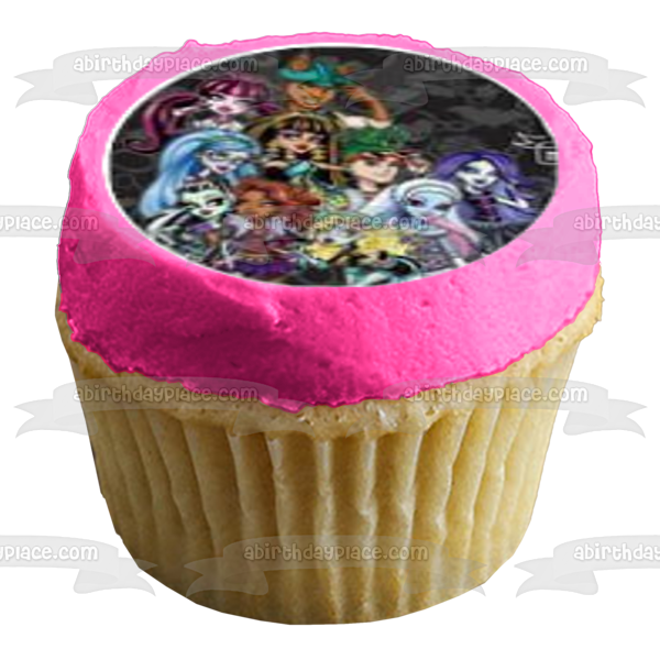 Monster High Mattel Draculaura Frankie Stein y Clawdeen Wolf Imágenes comestibles para cupcakes ABPID03282 