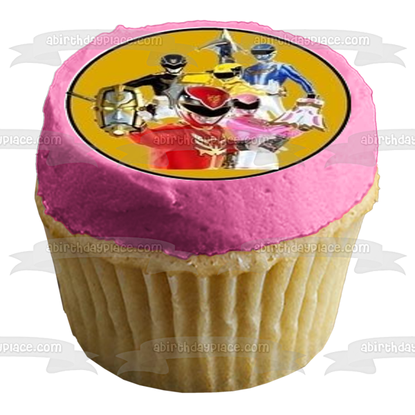 Power Rangers Super Samurai Red Ranger Jayden and Blue Ranger Kevin Edible Cupcake Topper Images ABPID03297