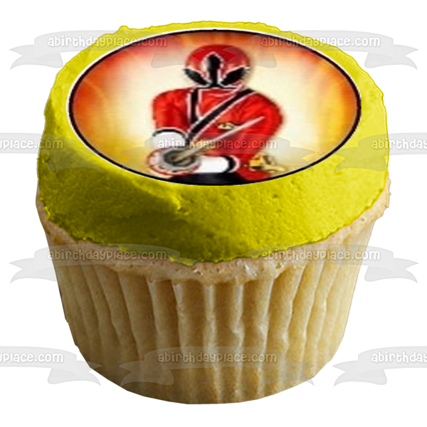 Power Rangers Super Samurai Red Ranger Jayden and Blue Ranger Kevin Edible Cupcake Topper Images ABPID03297