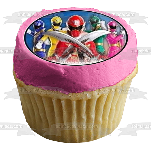 Power Rangers Super Samurai Red Ranger Jayden and Blue Ranger Kevin Edible Cupcake Topper Images ABPID03297