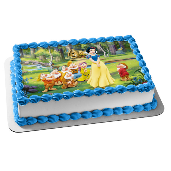 Snow White Dwarfs Edible Cake Topper Image ABPID05853