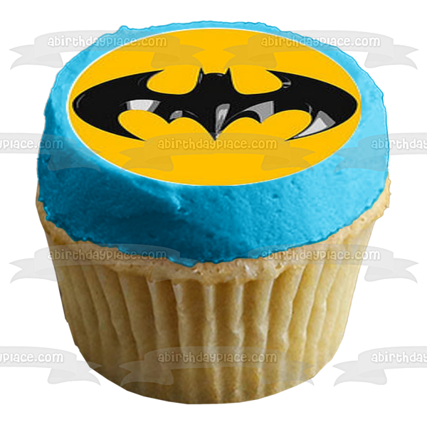 Superhero Logo Superman Batman the Flash Wonder Woman and Green Lantern Edible Cupcake Topper Images ABPID03442