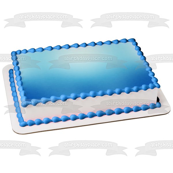 Light Blue Background Edible Cake Topper Image ABPID05876