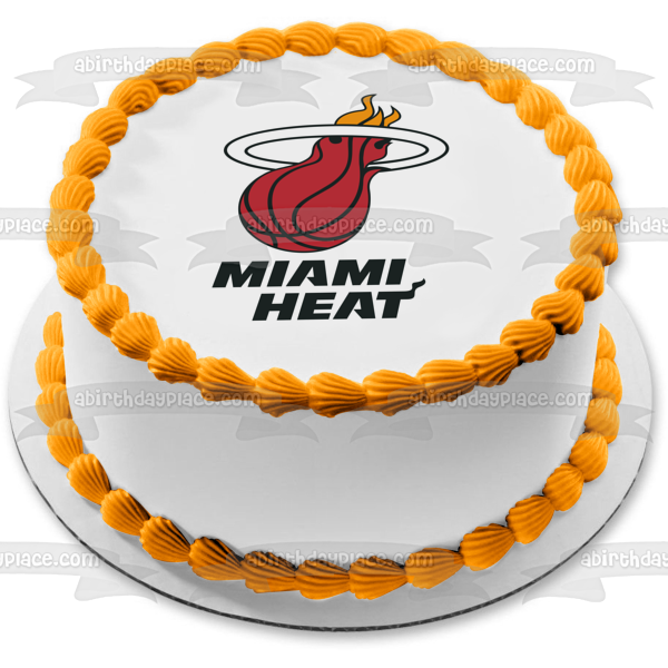 Miami Heat Logo NBA Edible Cake Topper Image ABPID05877