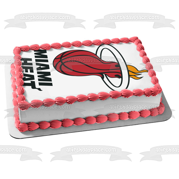 Miami Heat Logo NBA Edible Cake Topper Image ABPID05877