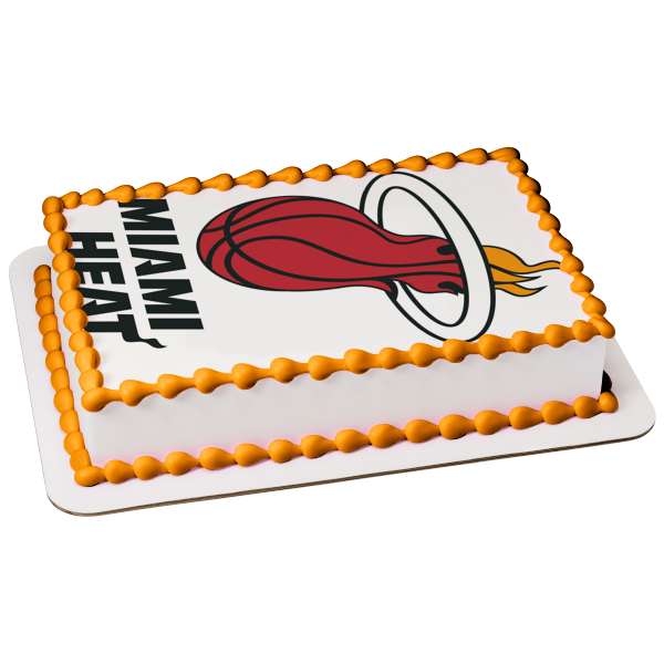 Miami Heat Logo NBA Edible Cake Topper Image ABPID05877