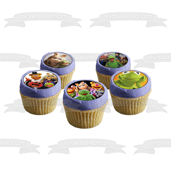 Los Muppets Kermit Miss Piggy Animal Gonzo y Fozzy Bear Imágenes comestibles para cupcakes ABPID03460 