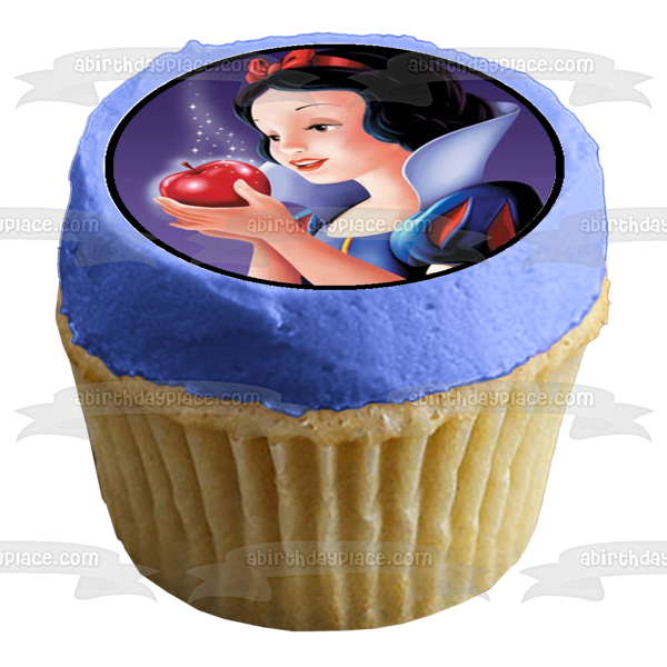 Snow White Apple Birds Edible Cupcake Topper Images ABPID03523