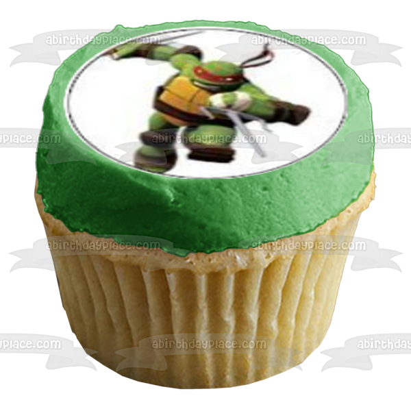 Logotipo de las Tortugas Ninja Donatello Miguel Ángel Rafael y Leonardo Imágenes comestibles para cupcakes ABPID03546 