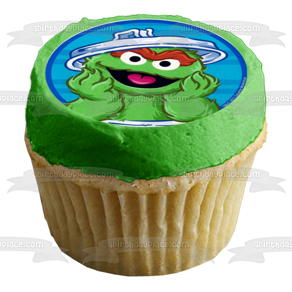 Sesame Street Elmo Oscar the Grouch Bert Ernie Cookie Monster Big Bird Abby Cadabby Edible Cupcake Topper Images ABPID03549