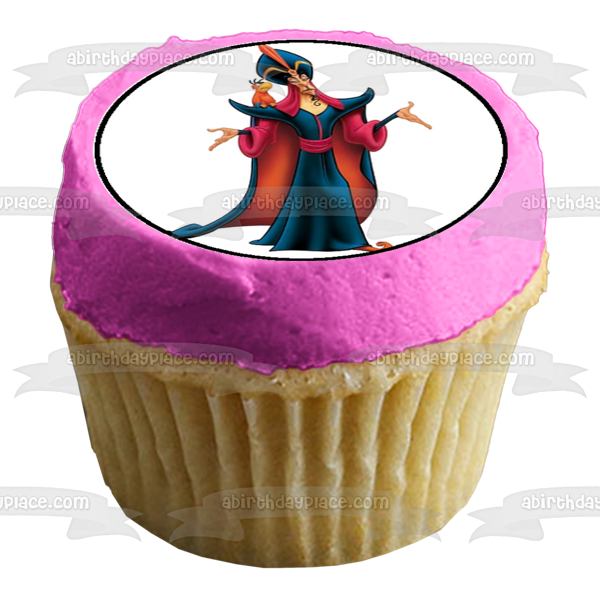 Villians Cruella De Ville Ursula Scar Maleficent Captain Hook Yzma Stepmother Governor Ratcliffe Evil Queen and Gaston Edible Cupcake Topper Images ABPID03551