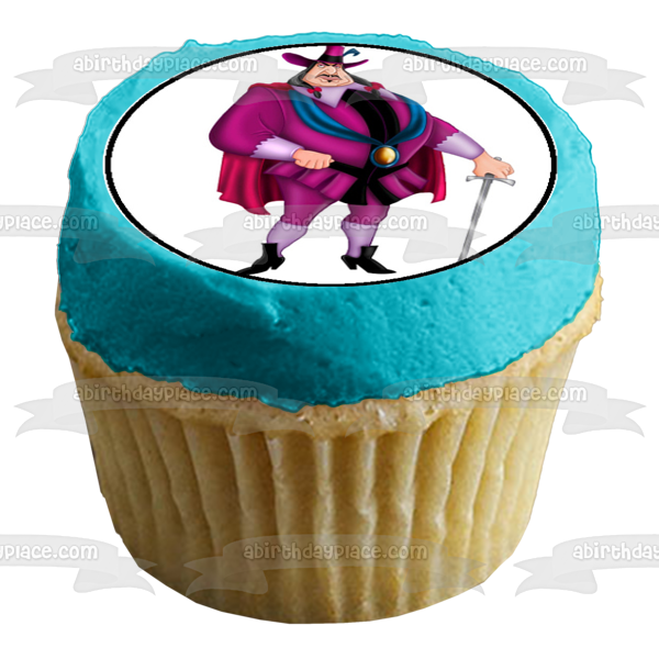 Villians Cruella De Ville Ursula Scar Maleficent Captain Hook Yzma Stepmother Governor Ratcliffe Evil Queen and Gaston Edible Cupcake Topper Images ABPID03551