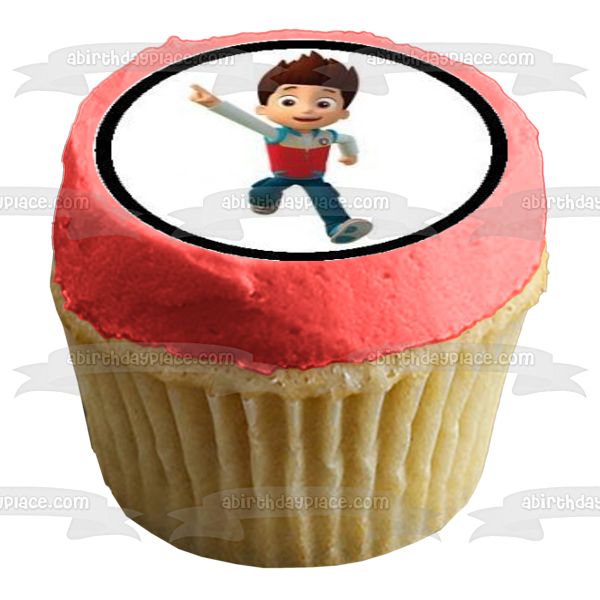 Paw Patrol Logo Chase Everest Tracker Skye Zuma Marshall Rocky Ryder and Rubble Edible Cupcake Topper Images ABPID03724