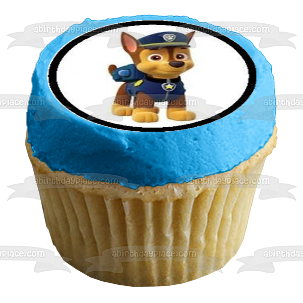 Paw Patrol Logo Chase Everest Tracker Skye Zuma Marshall Rocky Ryder and Rubble Edible Cupcake Topper Images ABPID03724