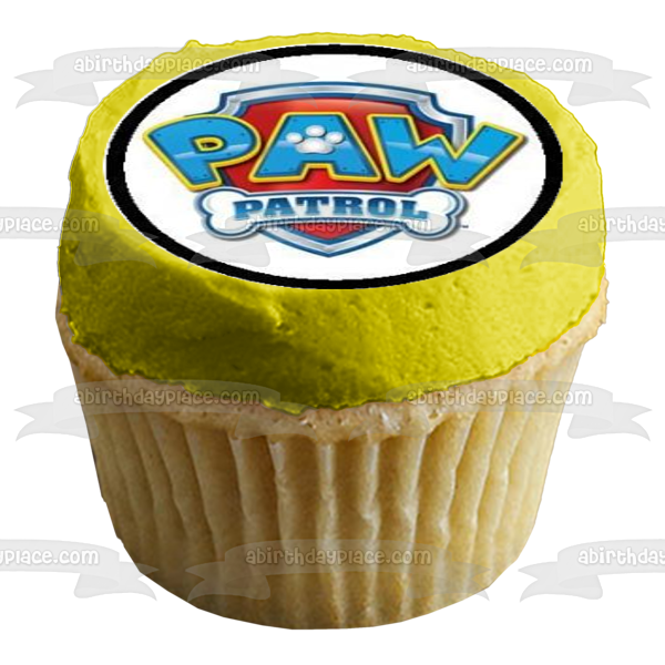 Paw Patrol Logo Chase Everest Tracker Skye Zuma Marshall Rocky Ryder and Rubble Edible Cupcake Topper Images ABPID03724