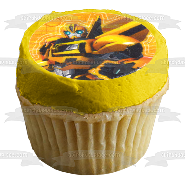 Imágenes de decoración comestible para cupcakes de Transformers Bumblebee y Optimus Prime ABPID03795 