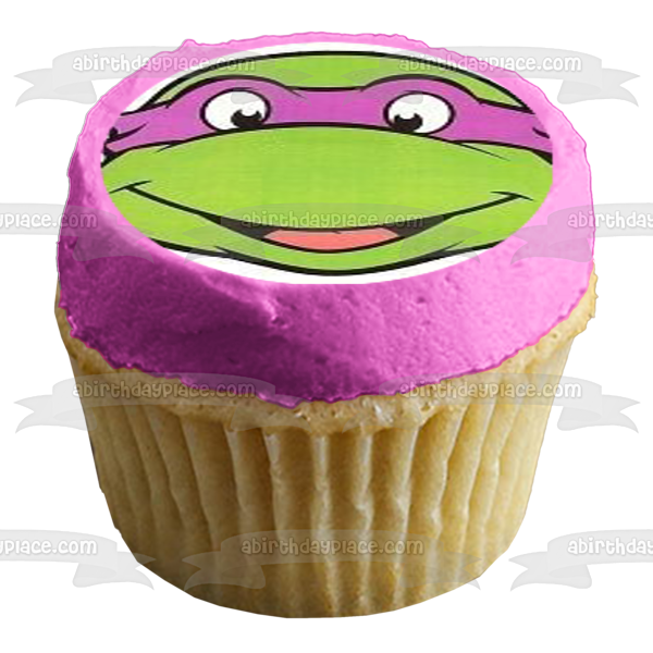 Imágenes de decoración comestible para cupcakes de las Tortugas Ninja, Donatello, Miguel Ángel, Leonardo y Rafael, ABPID03835 