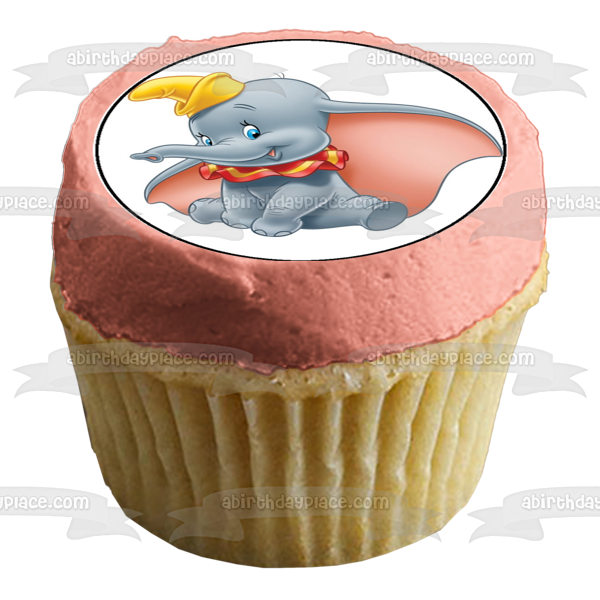 Dumbo Flying Mrs. Jumbo and Timothy Q. Mouse Edible Cupcake Topper Images ABPID03845