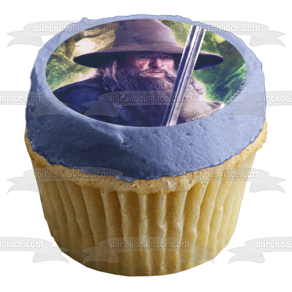 The Hobbit The Desolation of Smaug Gandalf Bilbo Thorin Legolas Bard and Tauriel Edible Cupcake Topper Images ABPID03905