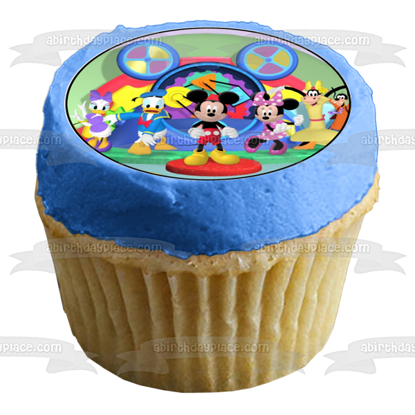 Mickey Mouse y sus amigos Pato Donald Daisy Duck y Minnie Mouse Adorno comestible para cupcakes Imágenes ABPID03930 