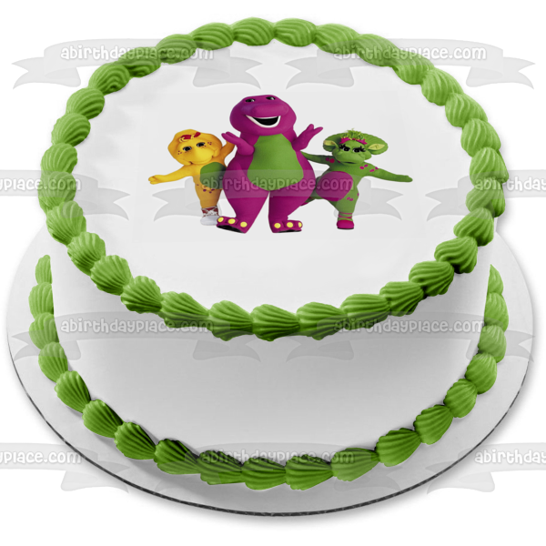 Barney Baby Bop and  Bj Edible Cake Topper Image ABPID05969