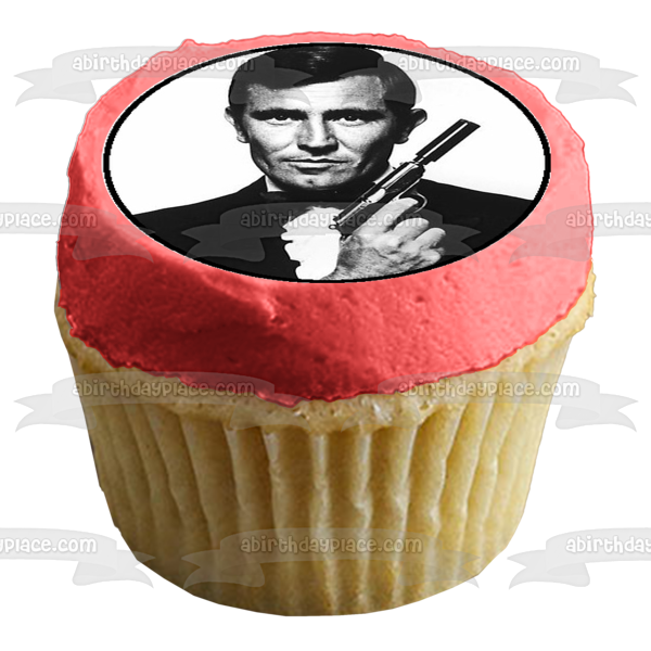 James Bond 007 Pierce Brosnan Sean Connery and Timothy Dalton Edible Cupcake Topper Images ABPID03956