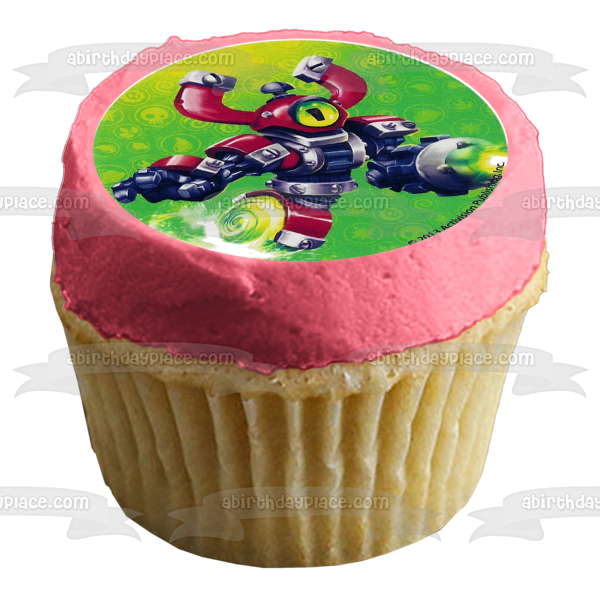 Skylander Swap Force Blast Zone Wash and Buckler Edible Cupcake Topper Images ABPID04017