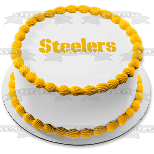 Pittsburgh Steelers Logo NFL Edible Cake Topper Image ABPID06007