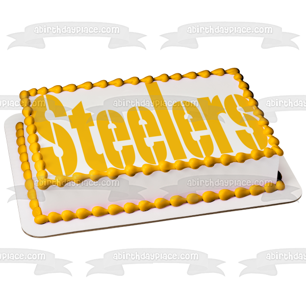 Pittsburgh Steelers Logo NFL Edible Cake Topper Image ABPID06007