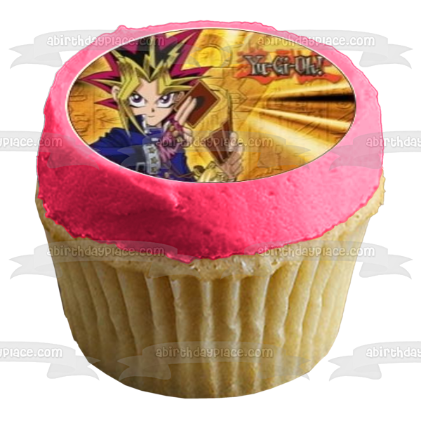 Yu-Gi-Oh! Yami Yugi Faraón Atem y Cuervo Hogan Imágenes comestibles para cupcakes ABPID04210 