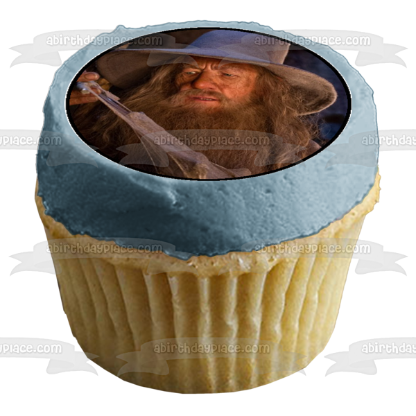 The Hobbit An Unexpected Journey Bilbo Gandalf Golem and Dwarves Edible Cupcake Topper Images ABPID04221