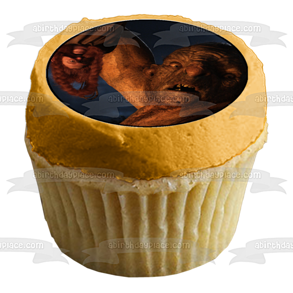 The Hobbit An Unexpected Journey Bilbo Gandalf Golem and Dwarves Edible Cupcake Topper Images ABPID04221