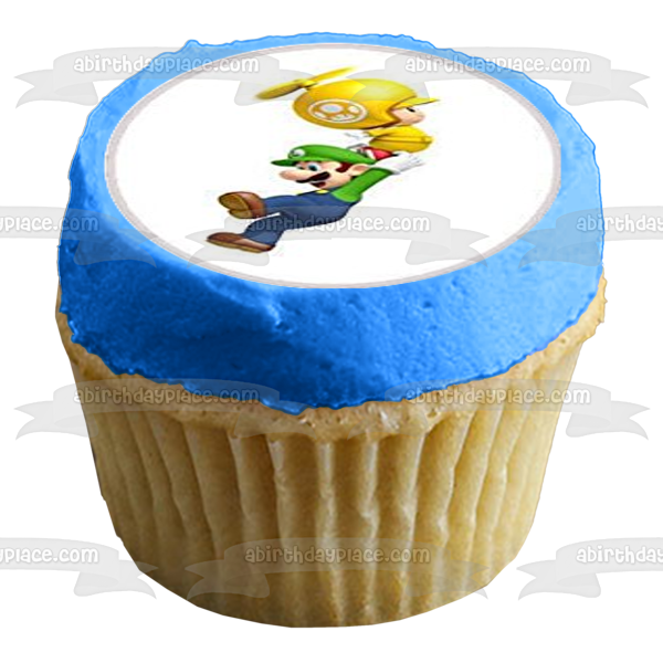 Nintendo Super Mario Luigi Princess Toadstool Yoshi Bowser and Wario Edible Cupcake Topper Images ABPID04339