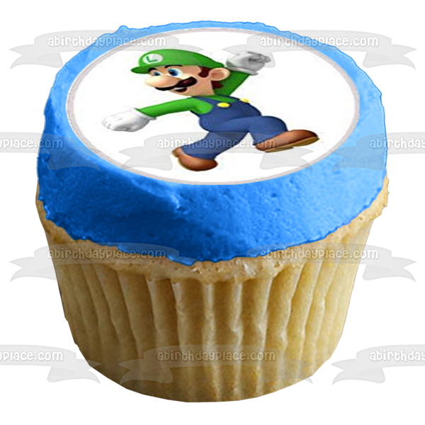 Nintendo Super Mario Luigi Princess Toadstool Yoshi Bowser and Wario Edible Cupcake Topper Images ABPID04339