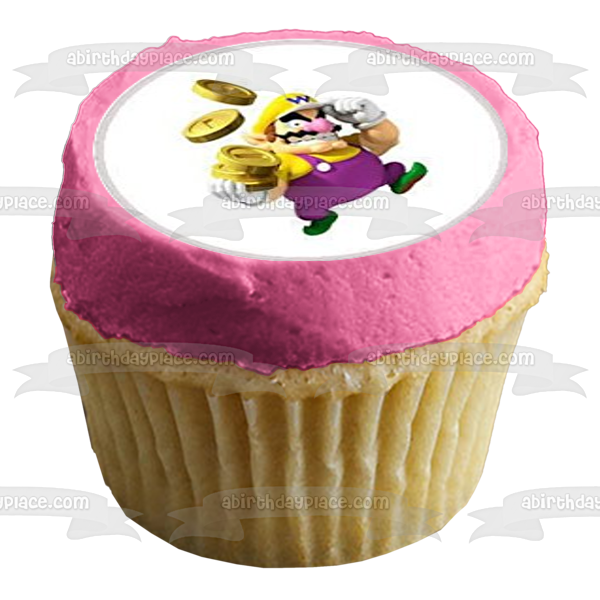 Nintendo Super Mario Luigi Princess Toadstool Yoshi Bowser and Wario Edible Cupcake Topper Images ABPID04339