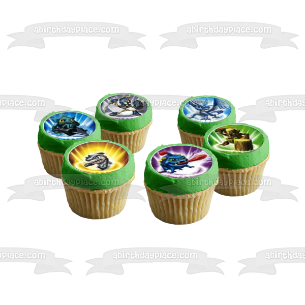 Imágenes de decoración comestible para cupcakes de Skylanders Spyro Eruptor y Stealth Elf ABPID04354 