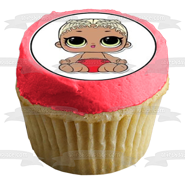 LOL. Surprise Lil Sisters Lil Center Stage Lil M.C. Swag and Lil Cheer Captain Edible Cupcake Topper Images ABPID04415