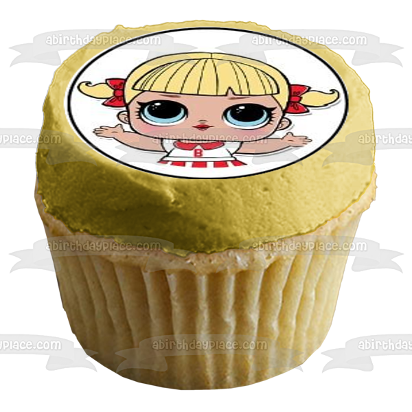 JAJAJA. Logotipo sorpresa Majorette Super BB y Cheer Captain Imágenes comestibles para cupcakes ABPID04432 