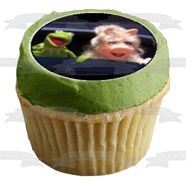 Muppets Gonzo Kermit la rana y Miss Piggy Imágenes comestibles para cupcakes ABPID04482 