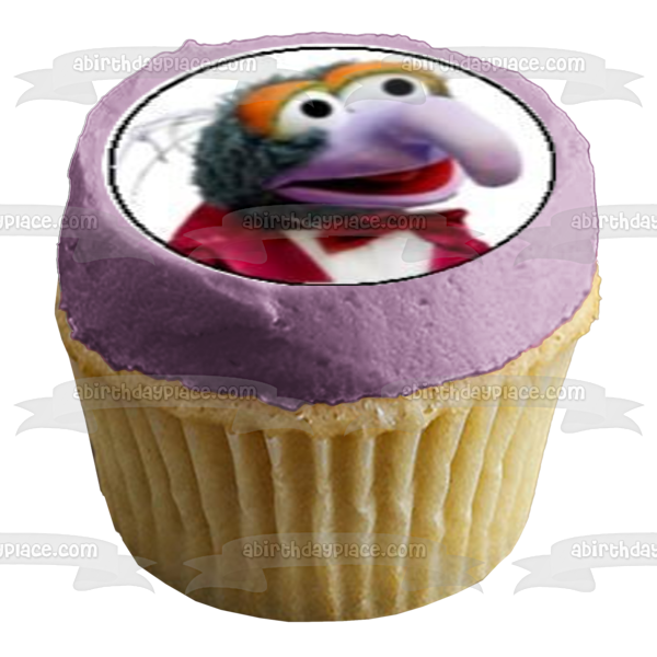 Muppets Gonzo Kermit la rana y Miss Piggy Imágenes comestibles para cupcakes ABPID04482 